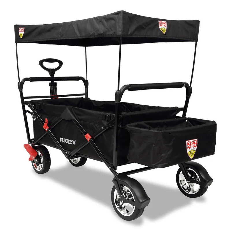 B-WARE FUXTEC Bollerwagen FX-CT500 "VfB Stuttgart" - Edition avec toit solaire