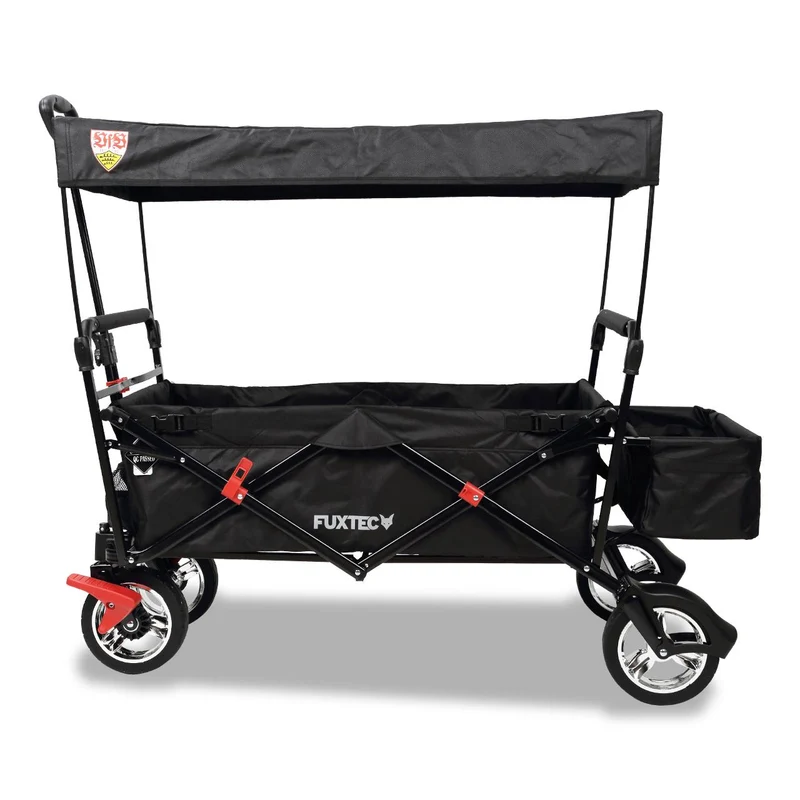 B-WARE FUXTEC Bollerwagen FX-CT500 "VfB Stuttgart" - Edition avec toit solaire