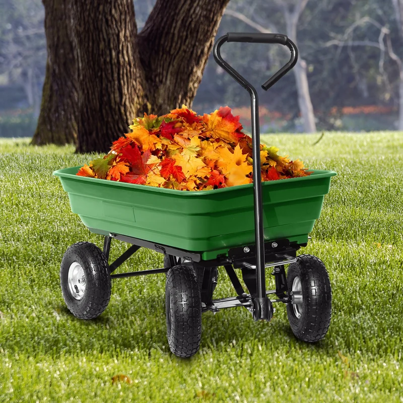 Chariot de jardin à benne basculante - 97 x 50.5 x 51 cm