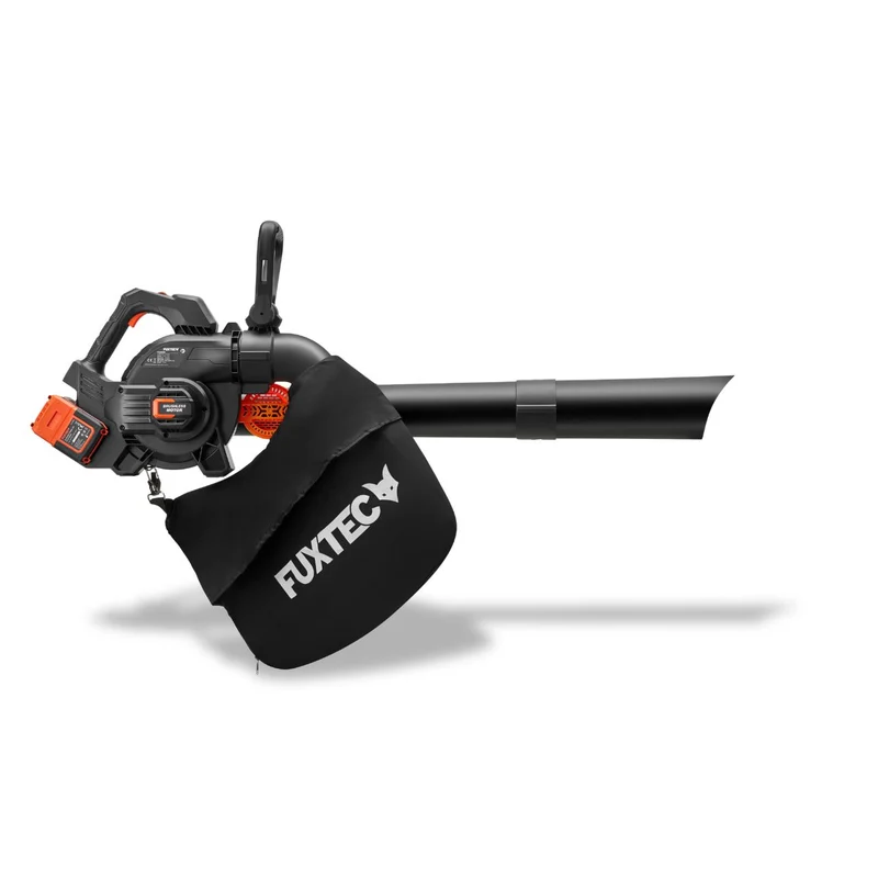 Souffleur aspirateur sans fil FUXTEC 40 volts 2-en-1 FX-E2LBS-SET, avec batteries et chargeur