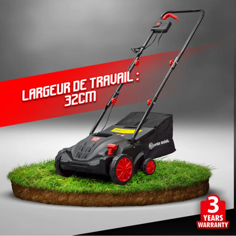 Scarificateur émousseur électrique 1500w - 32cm - ELEM GARDEN TECHNIC