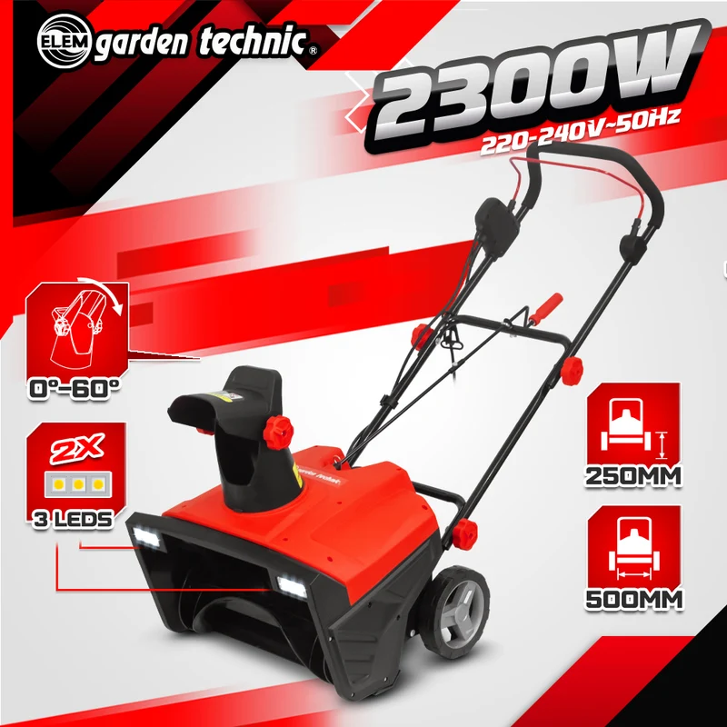Déneigeuse électrique 2000W 50 cm – Puissante et idéale pour déneiger allées et trottoirs