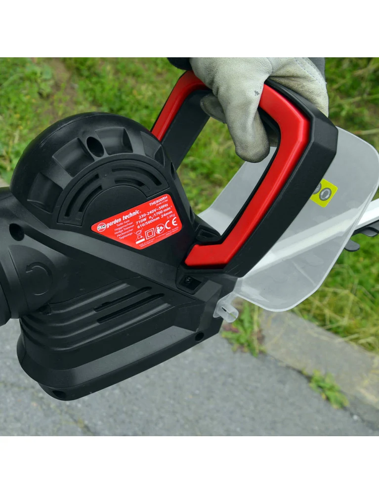 Taille-haie électrique 710W - lame 61cm - poignée arrière rotative