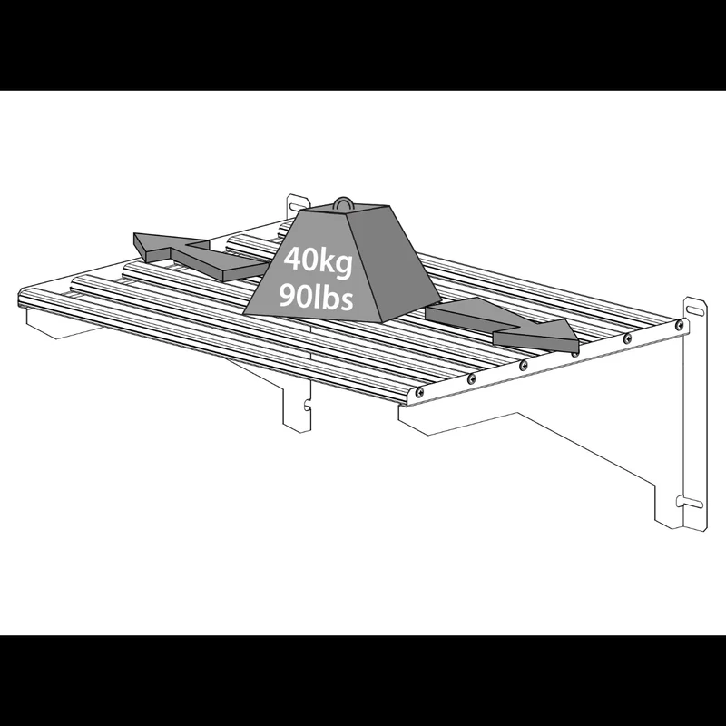 Étagère pour serre Palram charge lourde – 40 kg, aluminium, 58 x 42 cm