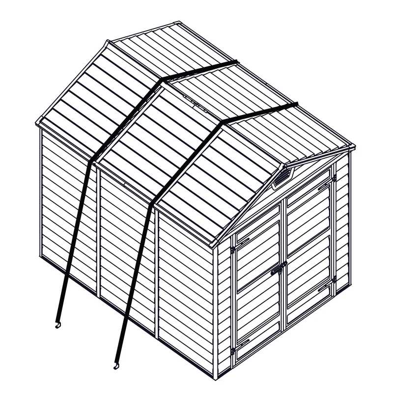Kit d’ancrage serre & abri de jardin Palram – Résistant vent 100 km/h, fixation sol