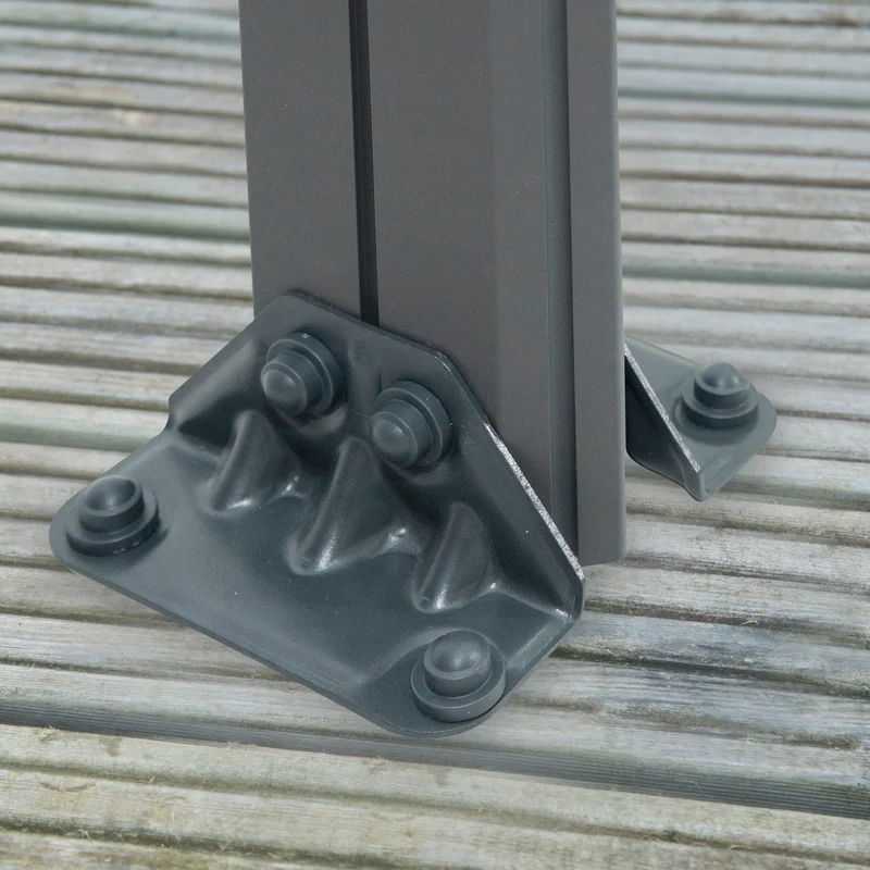 Tonnelle Milano 309 x 309 cm – Gris anthracite, polycarbonate 6 mm, aluminium