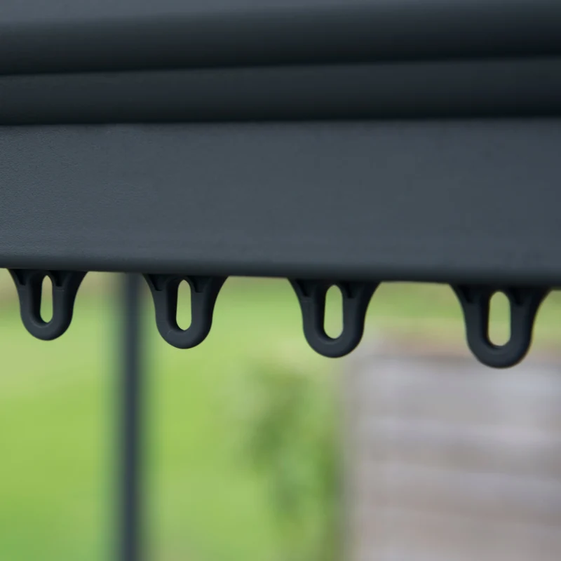 Tonnelle Milano 309 x 309 cm – Gris anthracite, polycarbonate 6 mm, aluminium