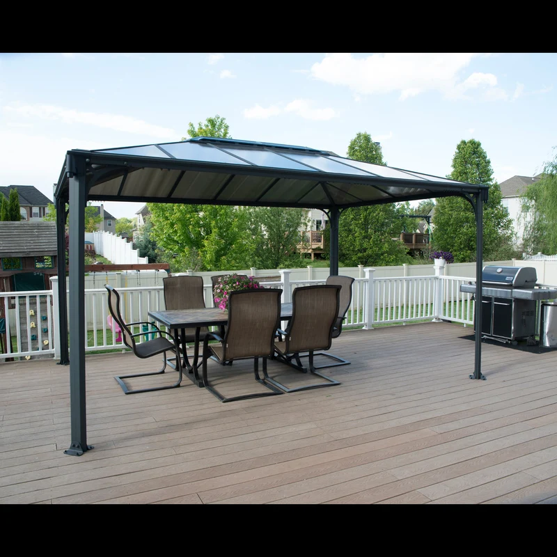 Tonnelle Martinique 4300 295 x 430 cm – Gris anthracite, polycarbonate 6 mm, aluminium
