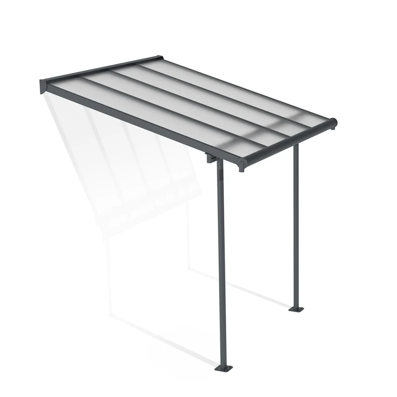 Pergola Sierra 224 x 224,5 cm gris anthracite – Polycarbonate anti-UV, aluminium sans entretien