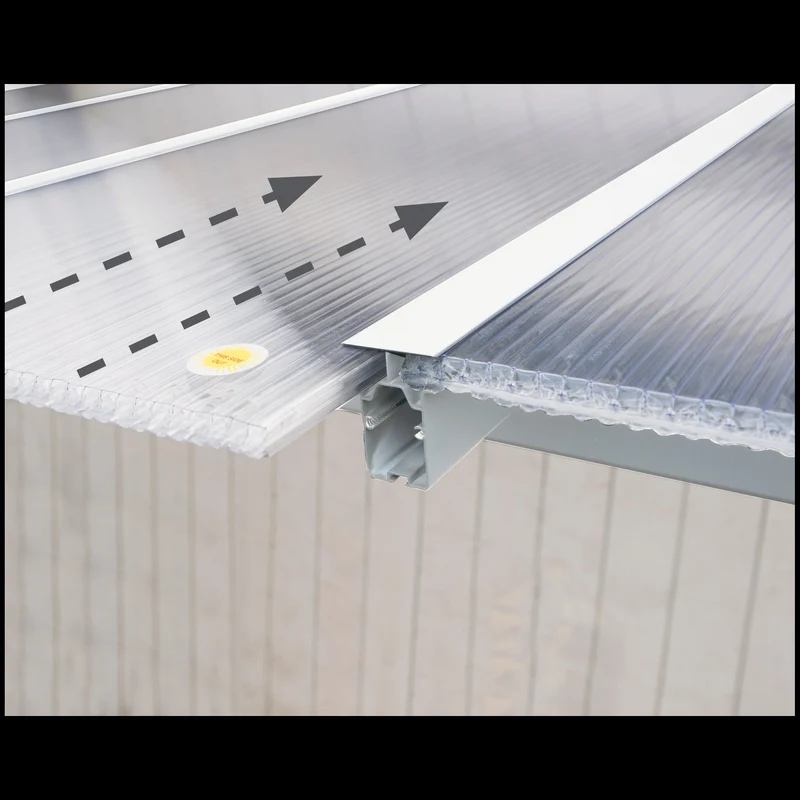 Pergola Olympia 300 x 307 cm – Blanc, polycarbonate 16 mm, aluminium robuste