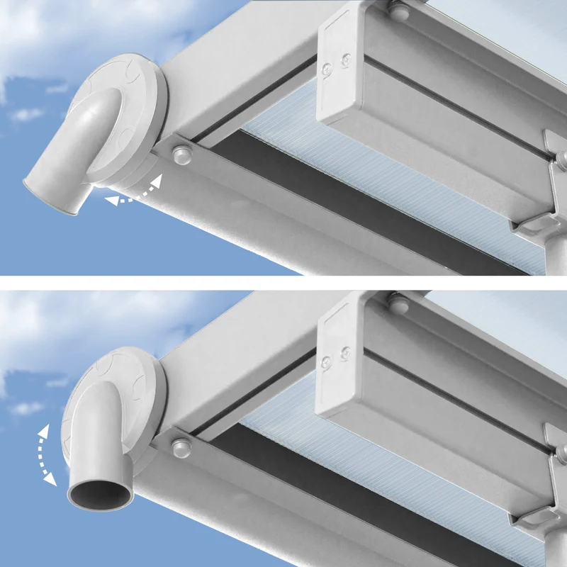Pergola Olympia 300 x 307 cm – Blanc, polycarbonate 16 mm, aluminium robuste
