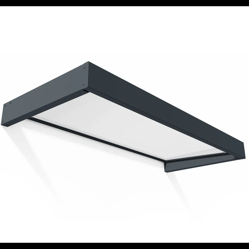 Auvent de porte Sophia 95 x 215 cm gris anthracite – polycarbonate 4 mm, aluminium, anti UV