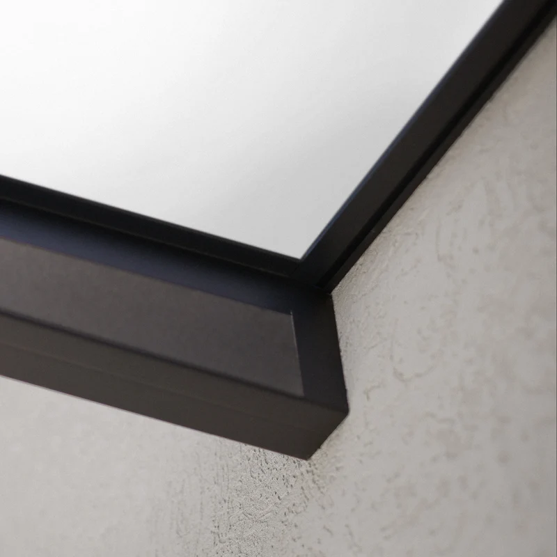 Auvent de porte Sophia 95 x 215 cm gris anthracite – polycarbonate 4 mm, aluminium, anti UV