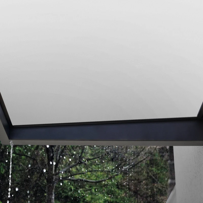 Auvent de porte Sophia 95 x 160 cm gris anthracite – polycarbonate 4 mm, aluminium, anti UV