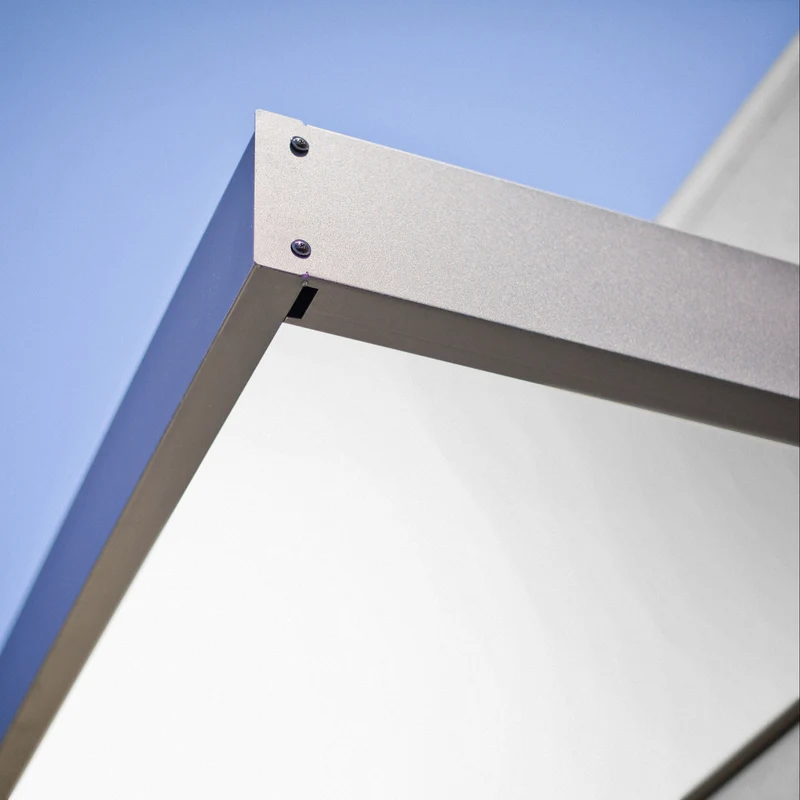 Auvent de porte Sophia 95 x 160 cm gris anthracite – polycarbonate 4 mm, aluminium, anti UV