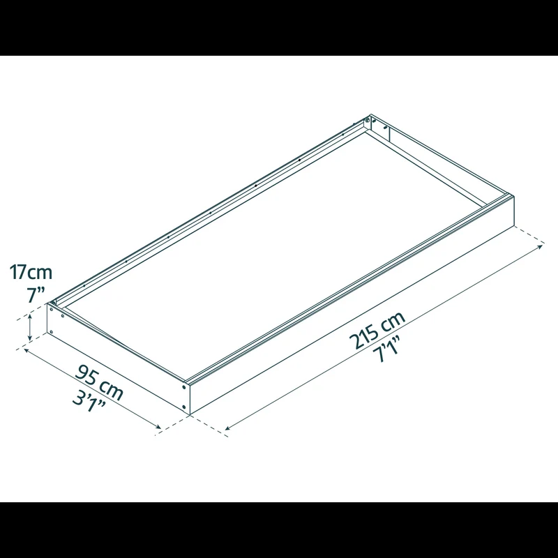 Auvent de porte Sophia 215 x 95 cm gris anthracite – polycarbonate 4 mm, aluminium, anti UV