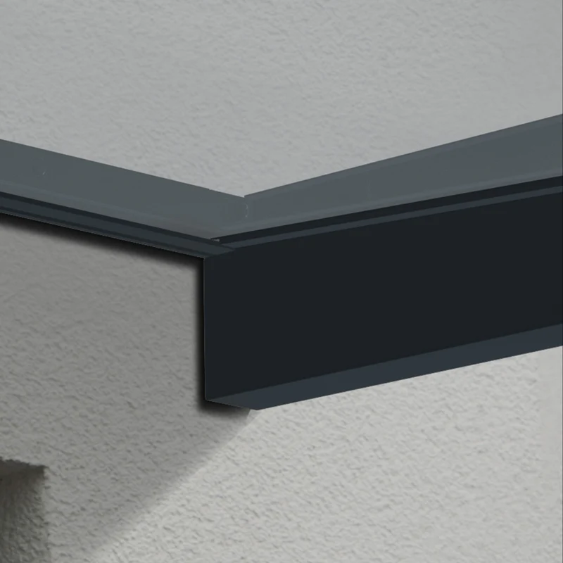 Auvent de porte Sophia 160 x 95 cm gris anthracite – acrylique 4 mm, aluminium, anti UV, sans entretien