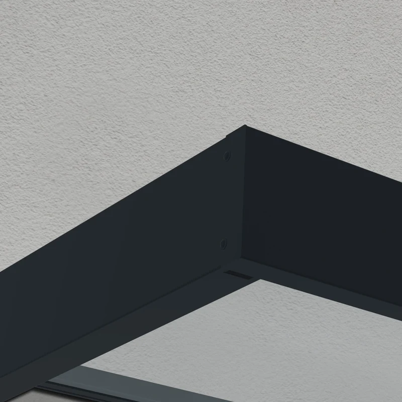 Auvent de porte Sophia 160 x 95 cm gris anthracite – acrylique 4 mm, aluminium, anti UV, sans entretien
