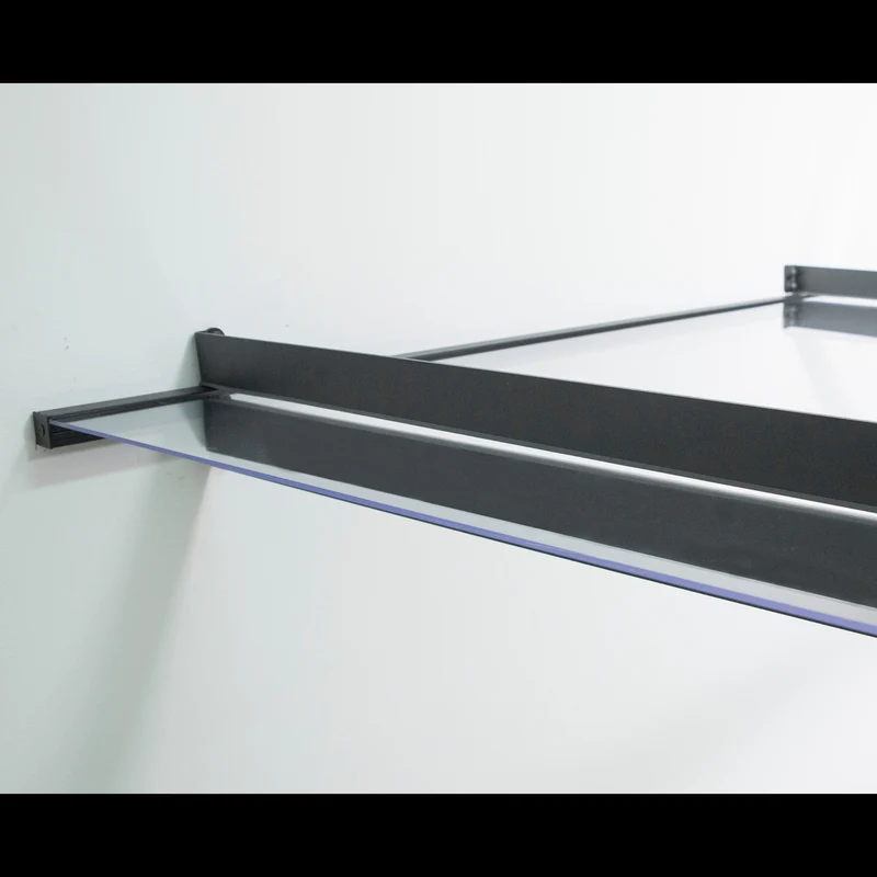 Auvent de porte Nancy 150,5 x 94 cm – polycarbonate 4 mm, aluminium, anti UV, gris clair