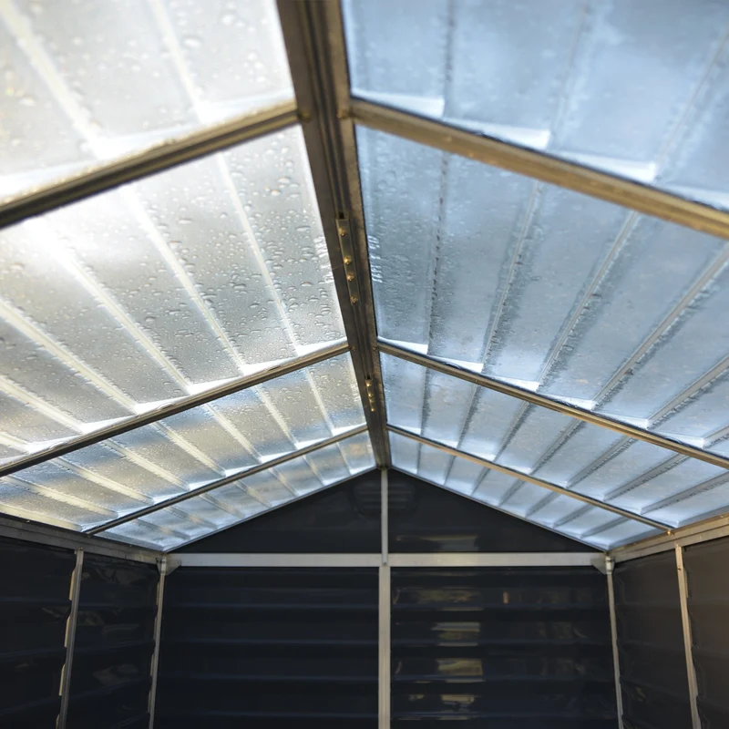 Abri de jardin Skylight 1,7 m² Midnight Grey 185 x 90 cm – polycarbonate aluminium, anti UV, sans entretien