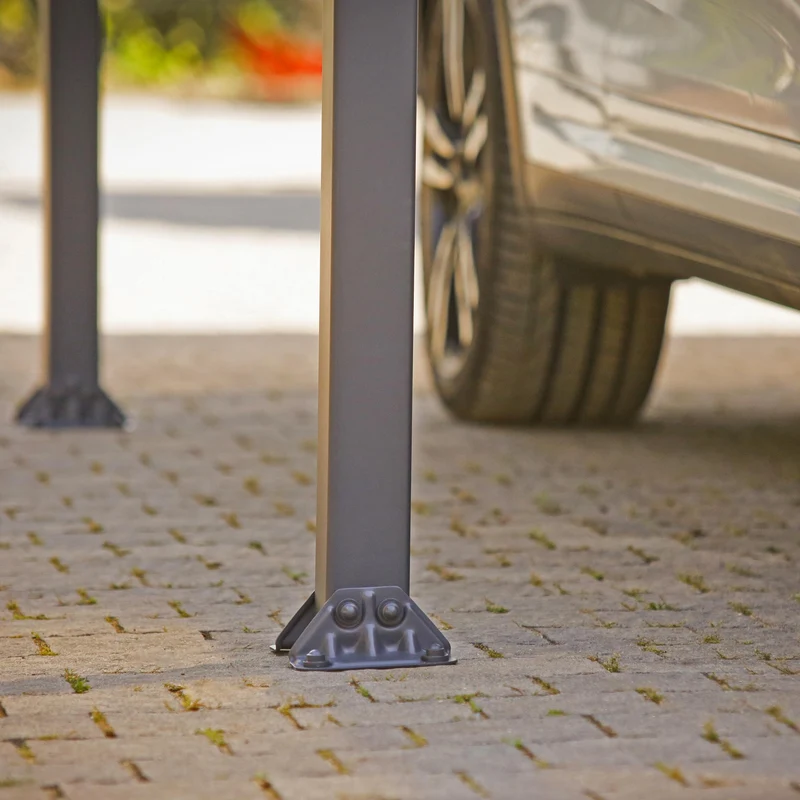 Carport Arcadia 11 m² 3,25 x 2,19 m aluminium anthracite – polycarbonate 6 mm, anti UV, 150 kg/m²