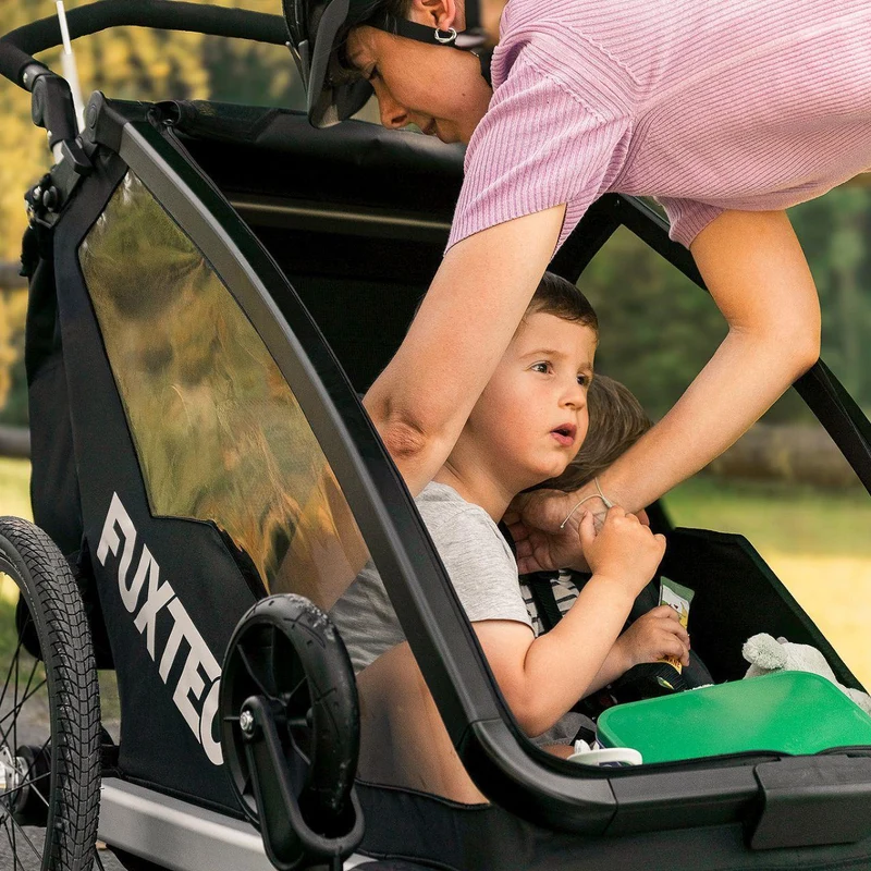 Remorque à vélo Sport Cruiser noire avec roue avant Jogger incluse