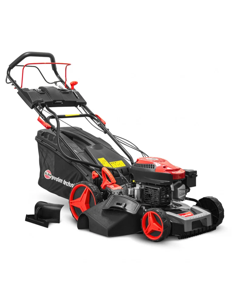 Tondeuse thermique autotractée 144.3cc - 46 cm - avec démarrage électrique - éjection latérale et mulching