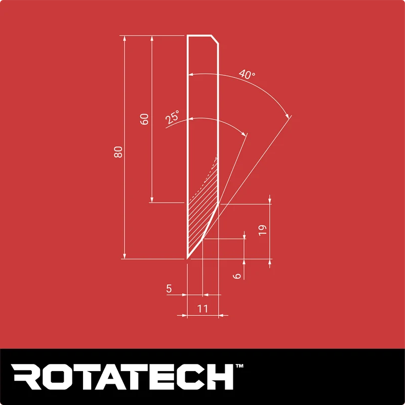 Rotatech chipper blades to fit Forst 8" chipper