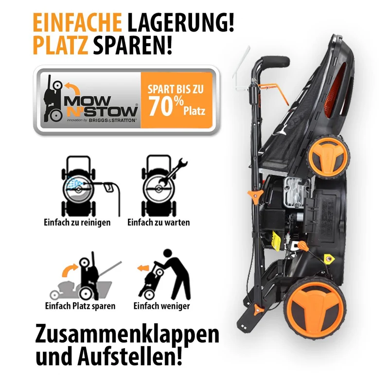 B-WARE Tondeuse thermique autotractée FUXTEC FX-RM46BS475iS Briggs&Stratton Mow N'Stow®