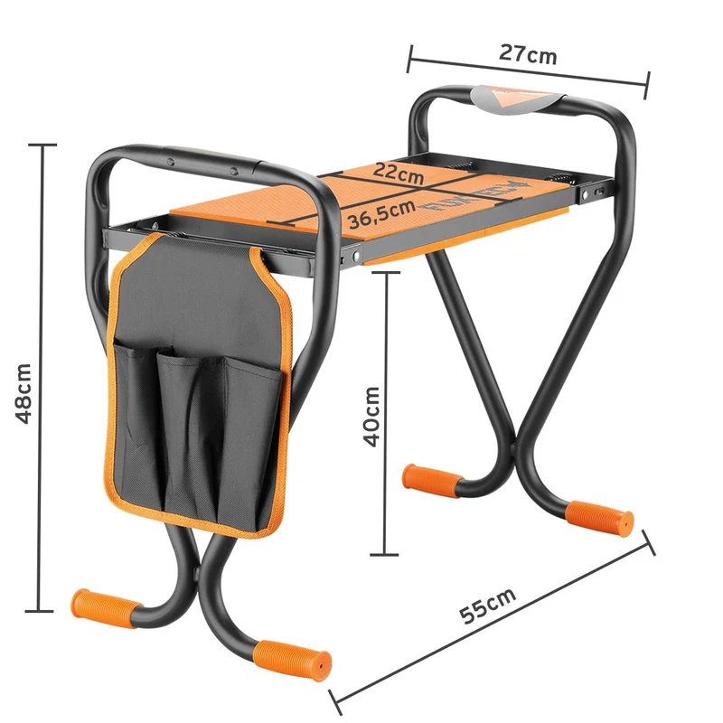 FUXTEC - Agenouilloir - tabouret avec rangement FX-KB1