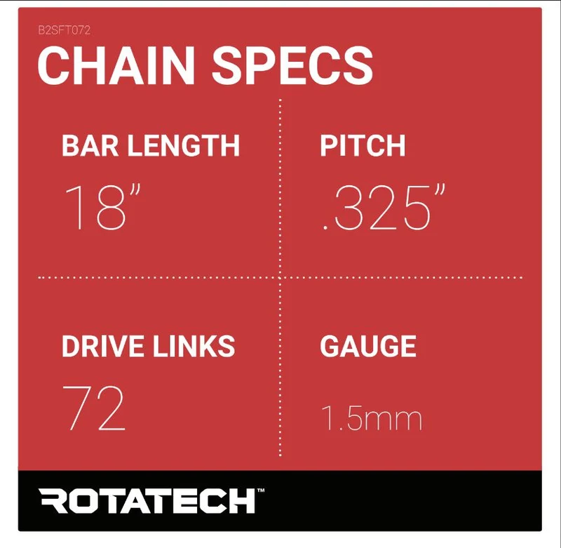 18" Rotatech Chainsaw Chain For Hyundai HYC4618