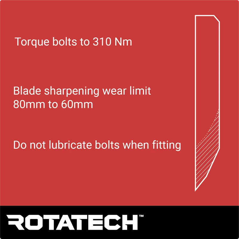 Rotatech Chipper Blades to Fit Forst TR6D