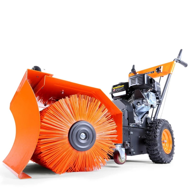 Balayeuse déneigeuse thermique FUXTEC FX-KM196, avec brosse de balayage - sans embout optionnel