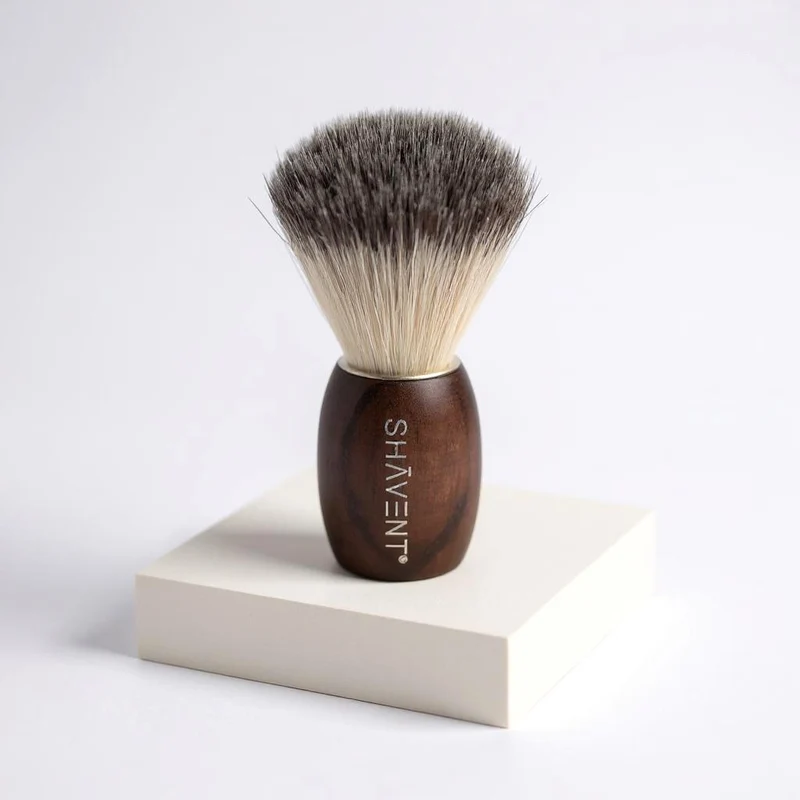 SHAVENT Rasierpinsel Classic – Badger-like Borsten mit Griff aus Eschenholz