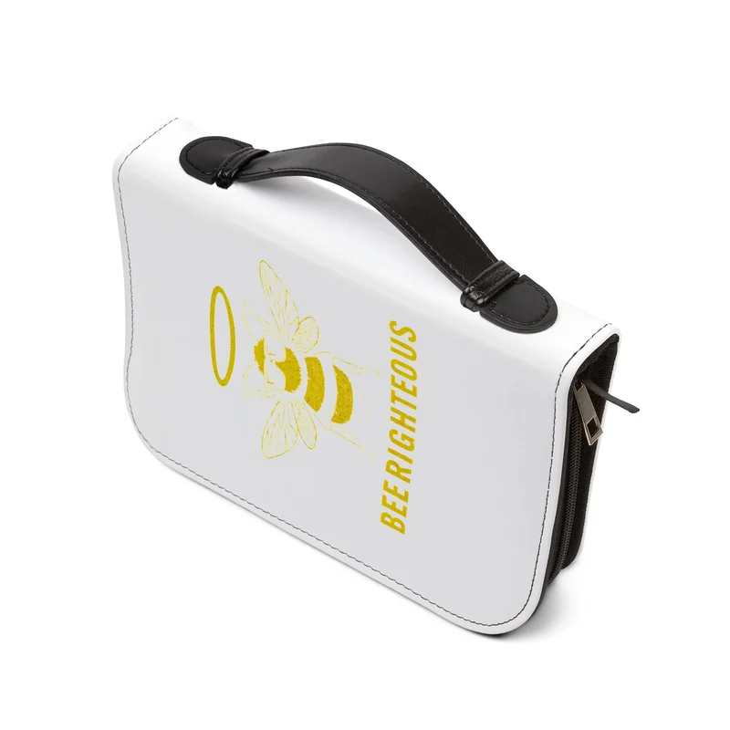 Honey Bee Bible Cover | Religious Gift & Faith Organizer, Inspirational Holder