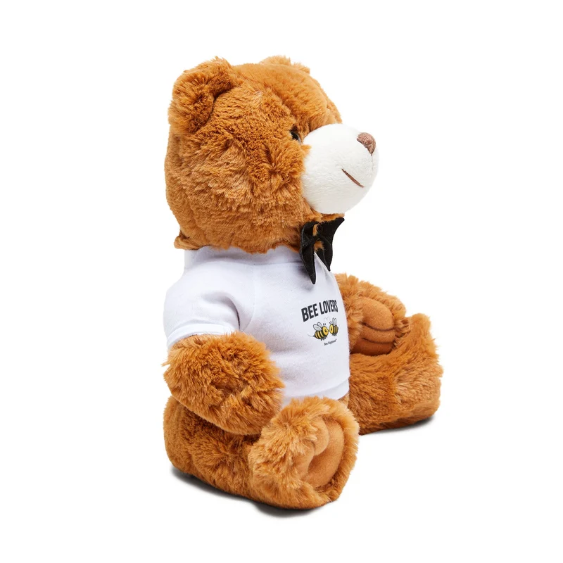 Valentine's Bee Lovers Teddy Bear with T‑Shirt