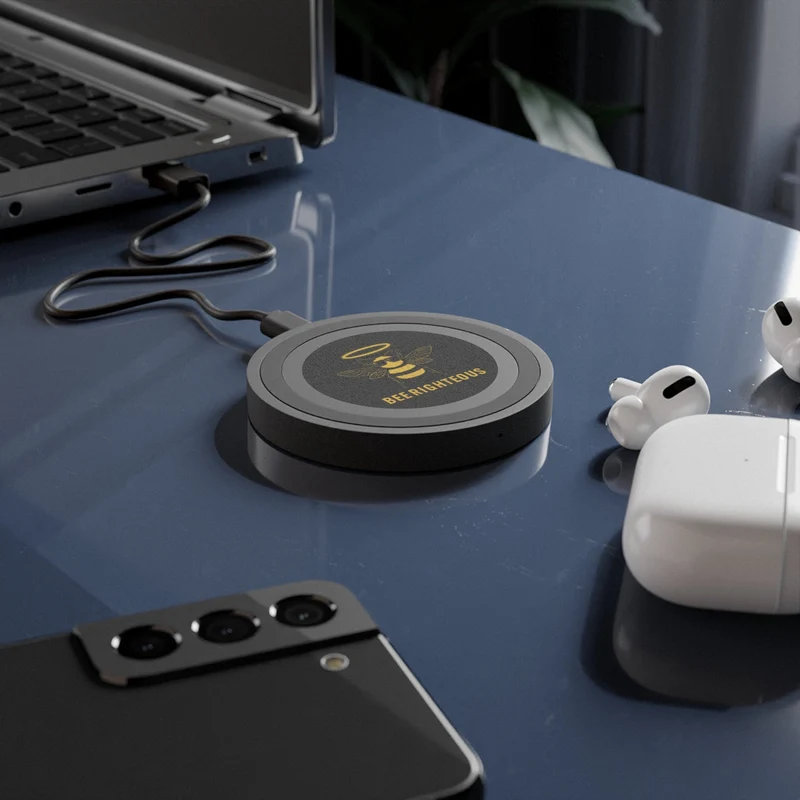 Bee Righteous Eco-Friendly Wireless Charging Pad - Unique Bee Design, Perfect Gift for Tech Lovers!