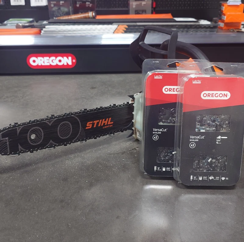 KIT GUIDE 35 CM 100 ANS STIHL + 4 CHAINES OREGON