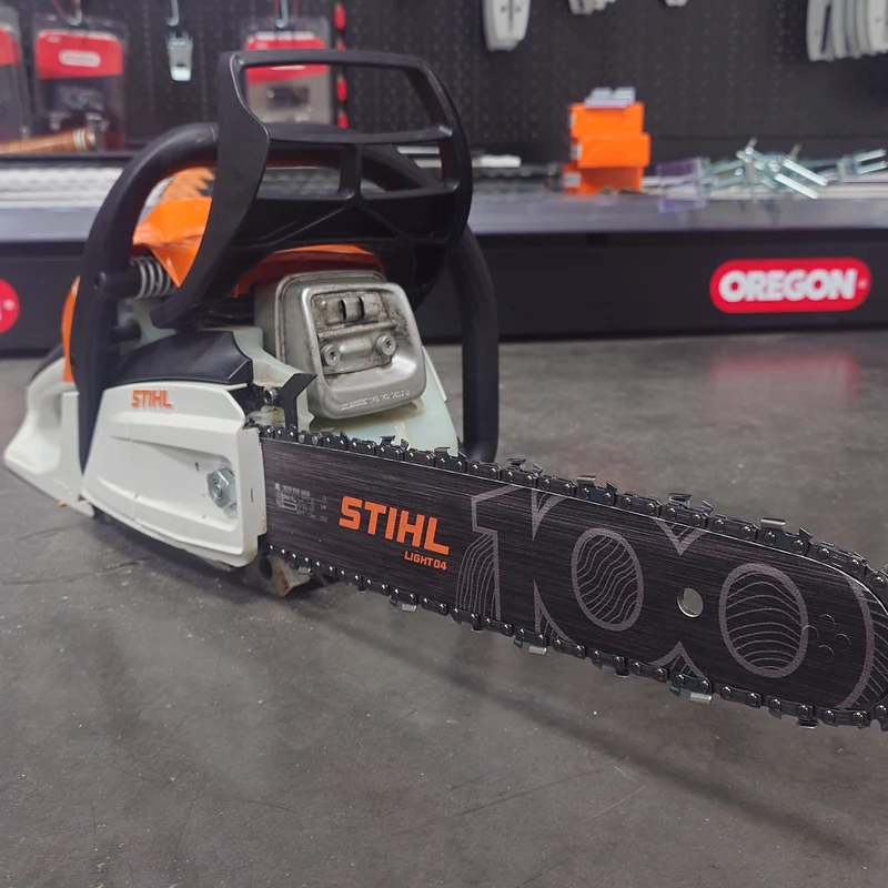 KIT GUIDE 35 CM 100 ANS STIHL + 4 CHAINES OREGON