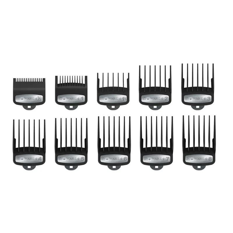 Set de 10 Contre-Peignes Premium noirs 1,5 à 25mm ref 03421-100