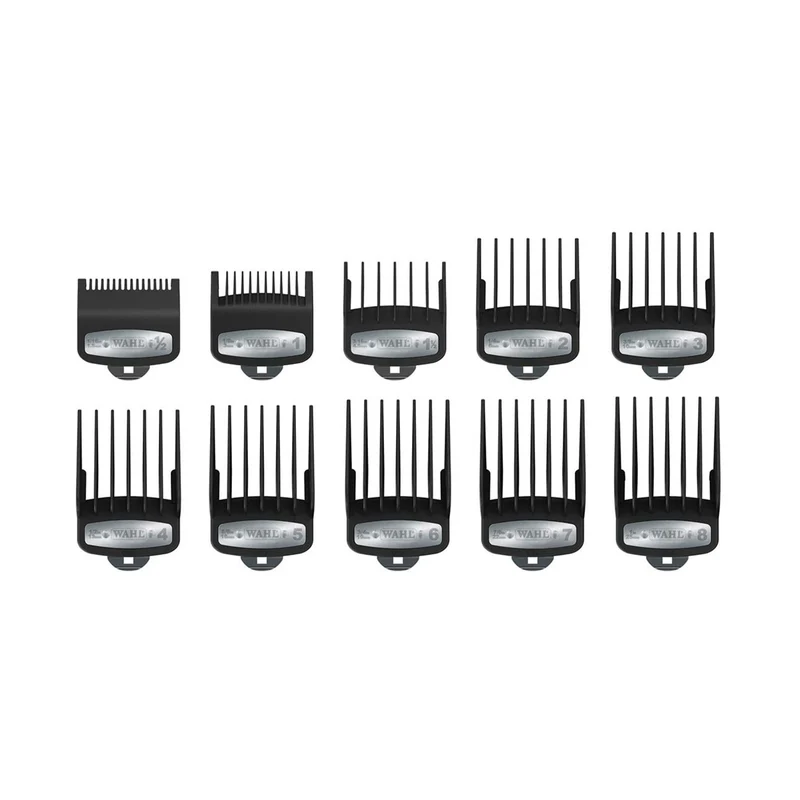 Set de 10 Contre-Peignes Premium noirs 1,5 à 25mm ref 03421-100