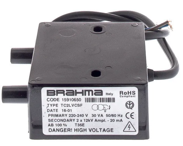 Transformateur brûleur fioul Brahma TC2LVCA 2x12 kV 15911100