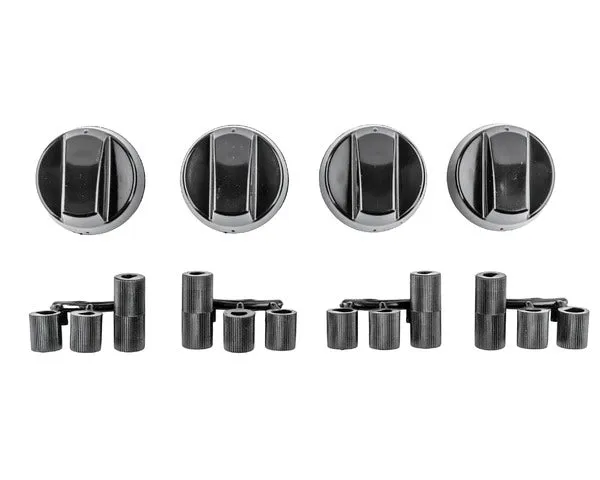 Commande de cuisinière noire 4 unités